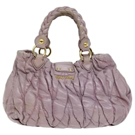 Miu Miu-Miu Miu Materasse Hand Bag Leather 2way Pink Auth bs13684-Pink