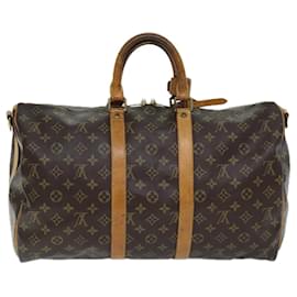 Louis Vuitton-Louis Vuitton Monogram Keepall Bandouliere 45 Boston Bag M.41418 LV Auth th4841-Monogramm