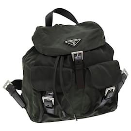 Prada-PRADA Backpack Nylon Khaki Auth 72694-Khaki