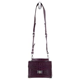 The Kooples Esta bolsa de ombro possui um corpo de couro Roxo