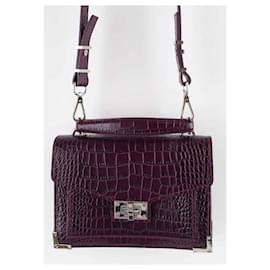 The Kooples-This shoulder bag features a leather body-Purple