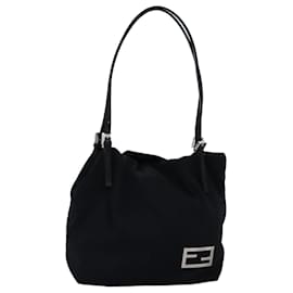 Fendi-FENDI Shoulder Bag Nylon Black Auth 72108-Black