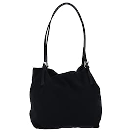 Fendi-FENDI Shoulder Bag Nylon Black Auth 72108-Black