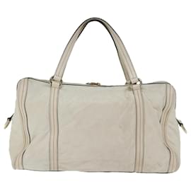 Gucci-GUCCI Hand Bag Leather White 181488 auth 73235-White