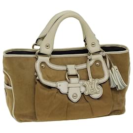 Céline-CELINE Handtasche Canvas Beige Auth 72145-Beige