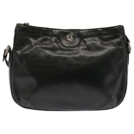 Christian Dior-Christian Dior Shoulder Bag Leather Black Auth bs13988-Black