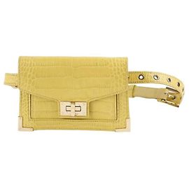 The Kooples bolsa de cinturón de cuero Amarillo