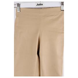 Joseph-pantalones de cuero delgados-Beige