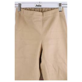 Joseph-pantalones de cuero delgados-Beige