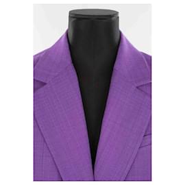 Sandro-Blazer de lino-Púrpura
