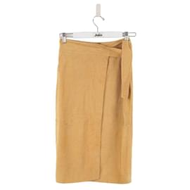 Bash-Suede skirt-Yellow