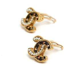 Chanel-Chanel Earrings AH2011 CC clip on earrings-Golden