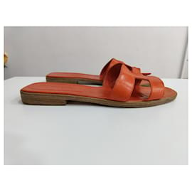 Hermès-Sandalias abiertas-Naranja