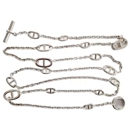 Hermès-FARANDOLE necklace 120 cm-Silvery
