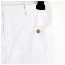 Balenciaga-Balenciaga Ghesquière FR36 Mini Skirt US6 White Cotton Mini Skirt-White