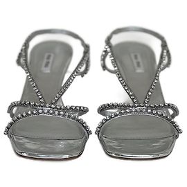 Miu Miu high heel sandals size 40 Silvery