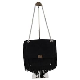 Claudie Pierlot-Leather shoulder handbag-Black