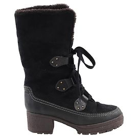 See by Chloé Botas de camurça com cadarços Preto