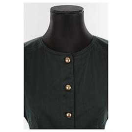 Louis Vuitton-vestido de algodão-Verde