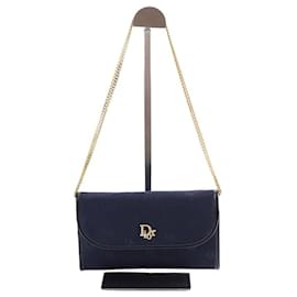 Dior-handbag with shoulder strap-Navy blue