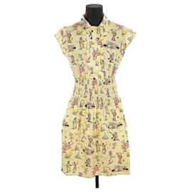 Prada-vestido de algodão-Amarelo