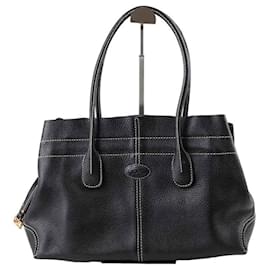Tod's-Leather Handbag-Black