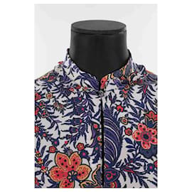 Louis Vuitton-Blusa avvolgente in seta-Multicolore