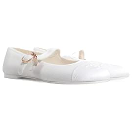 Chanel-CHANEL Ballerinas Slingback-Weiß