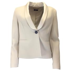 Autre Marque-Peserico – Beiger Blazer aus Seide mit einem Knopf und Revers-Beige