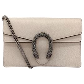 Autre Marque-Mini bolso Dionysus de cuero blanco de Gucci-Crudo