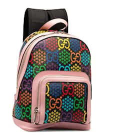 Gucci-Pink Gucci GG Supreme Psychedelic Backpack-Pink