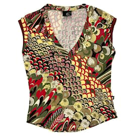 Just Cavalli-Just Cavalli – T-Shirt mit Chinoiserie-Print-Kamel