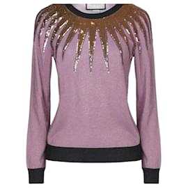 Gucci Strickjacke Rosa aus Polyester Pink