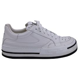 Baskets basses Dior D-Freeway en cuir blanc Blanc