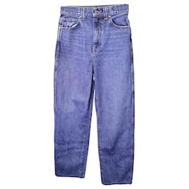 Khaite-Khaite The Albi Jean em jeans de algodão azul-Azul