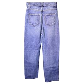 Khaite-Khaite The Albi Jean em jeans de algodão azul-Azul