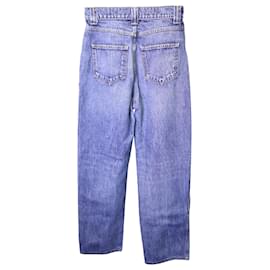 Khaite-Khaite The Albi Jean en denim de algodón azul-Azul