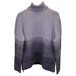 Michael Kors-Michael Kors Gradient Turtleneck Sweater in Grey Merino Wool-Grey