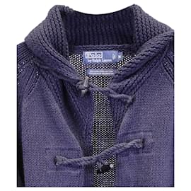Polo Ralph Lauren-Polo by Ralph Lauren Knitted Cardigan in Navy Blue Wool-Blue,Navy blue