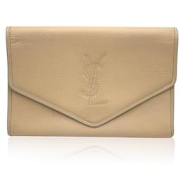 Yves Saint Laurent-Vintage Beige Leder Handtasche Handtasche-Beige