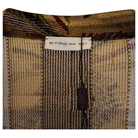 Etro-Poncho Etro Paisley en Poliéster Beige-Castaño,Beige