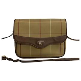 Burberry-Burberry Check Canvas Crossbody Bag Canvas Crossbody Bag in Good condition-Other