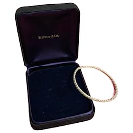 Tiffany & Co-TIFFANY & CO 18k Bracelet en métal torsadé or et argent en excellent état-Autre