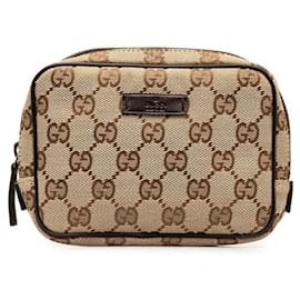 Gucci-Gucci GG Canvas Pouch  Canvas Vanity Bag 106647 in excellent condition-Other