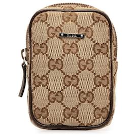 Gucci-Gucci GG Canvas Cigarette Case Canvas Vanity Bag 115249.0 in good condition-Other