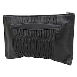 Prada-Prada Nappa Gaufre Clutch Bag Leather Clutch Bag in Good condition-Other