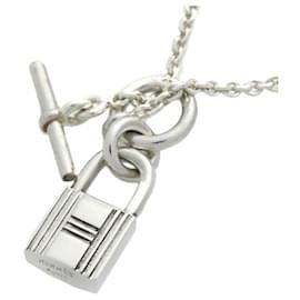 Hermès-Hermes Cadenas Kelly Amulette Anhänger Halskette Metallhalskette in ausgezeichnetem Zustand-Andere