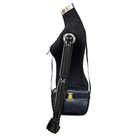 Salvatore Ferragamo-Salvatore Ferragamo Leather Vara Bow Crossbody Bag Leather Crossbody Bag A-21 4183 in good condition-Other