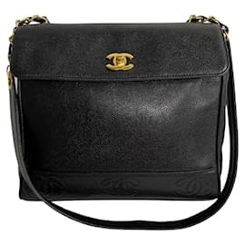 Chanel-Chanel Triple CC Caviar Crossbody Bag Leather Crossbody Bag in Good condition-Other