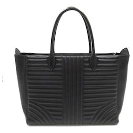 Prada-Prada Quilted Diagramme  lined Zip Tote  Leather Tote Bag in Good condition-Other